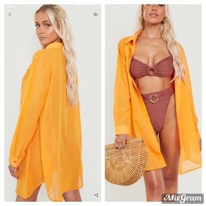 Longline Chiffon Beach Shirt